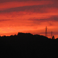八木山の夕日